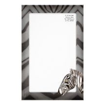 Zebra Head Customized Stationery