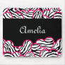 Zebra hearts mousepad