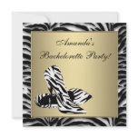 Zebra High Heels Bachelorette Party invitations