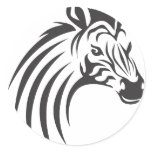Zebra in Swish Drawing Style Sticker