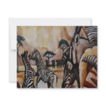 Zebra Mural Personalized Invites