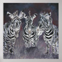 zebra painting posters