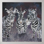 zebra painting posters