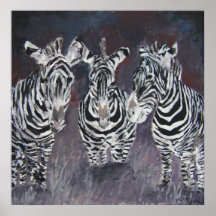zebra painting posters