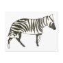 Zebra painting wildlife art postcard by CherylsArt