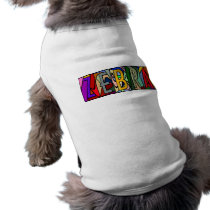 ZEBRA ~ PERSONALIZED BIG LETTER PET-WARE FOR DOGS!