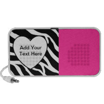 Zebra Pink Custom Travel Speakers