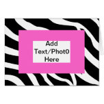 Zebra Pink White Template Card