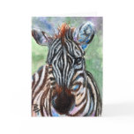 Zebra Portrait ACEO Blank Greeting Card