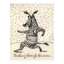 ZEBRA POSTCARD