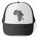 Zebra Print African Safari Africa Map hats