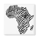 Zebra Print African Safari Africa Map magnets