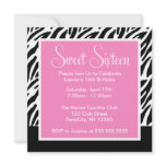 Zebra Print and Pink invitations