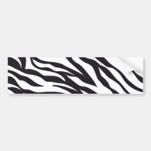 Zebra Print Bumper Sticker