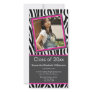 Zebra Print Graduation Photo Announcement (pink) Photo Greeting Card