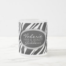 Zebra Print Hair & Beauty (Custom) Mug