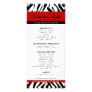 Zebra Print, Hair Salon Price List
