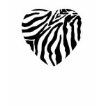 Zebra Print Heart T Shirt