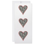 Zebra Print Heart Valentine's Day Party Invitation