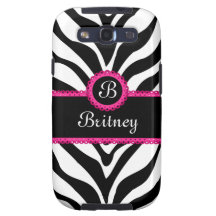 Zebra Print Monogram Name