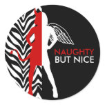 Zebra Print Naughty But Nice Stickers