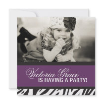 Zebra Print Party Invitation