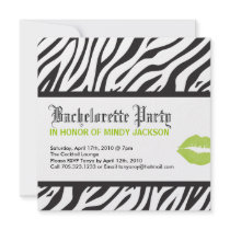 Zebra Print Party Invitation