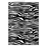Zebra Print Pattern - Black and White Card