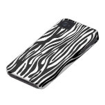Zebra Print Pattern - Black and White iPhone 4 Case-Mate Cases