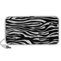 Zebra Print Pattern - Black and White Speaker