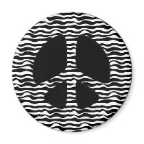 ZEBRA PRINT PEACE SIGN