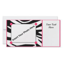 Zebra Print Photo Card