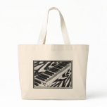 Zebra Print Piano Keyboard Canvas Bags