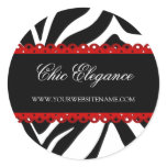 Zebra Print & Red Lace Stickers
