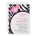Zebra Print & Ring  Bachelorette Party Invitation
