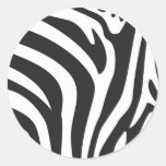 Zebra Print Round Sticker