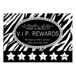 Zebra Print Salon Loyalty Rewards Card Business Card Template