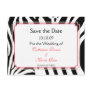 Zebra print save the date postcard