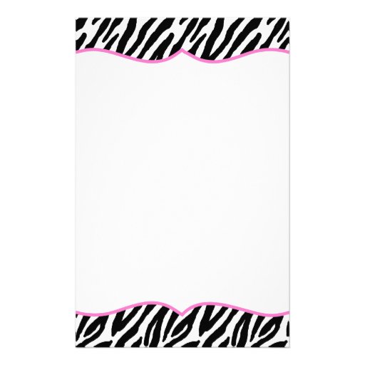 Zebra Print Stationery