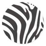 Zebra Print Round Sticker