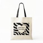 Zebra Print Stripes White Heart bags