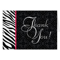 Zebra Print Thank You Card