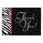 Zebra Print Thank You Card