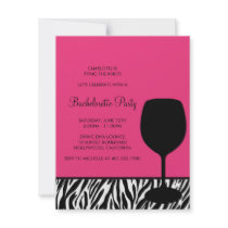 zebra print wine bachelorette