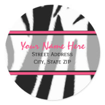 Zebra Print with Pink Address Labels