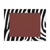 zebra print with red centre