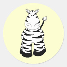 Zebra Round Stickers