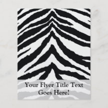 Zebra Skin Print Custom Flyer