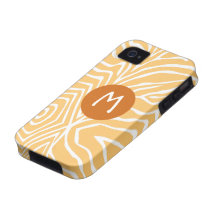 Zebra Stripe Any Colour Personalise Monogram iPhon iPhone 4/4S Case