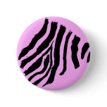 Zebra Stripe Button (Cotton Candy)